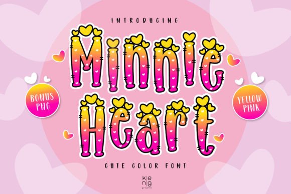 Bring Your Creations to Life with Minnie Heart Y-p Font