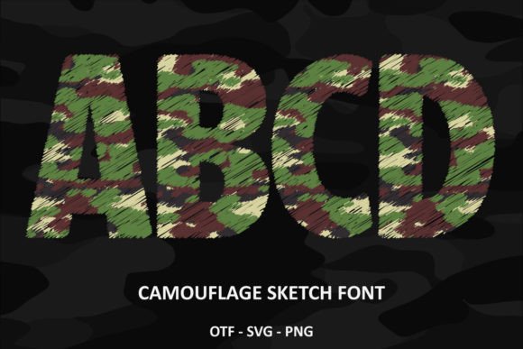Camouflage Sketch: A Bold Font for High-Visibility Campaigns