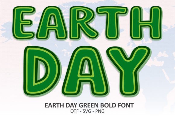 Earth Day Green: A Bold Font for Branding Projects