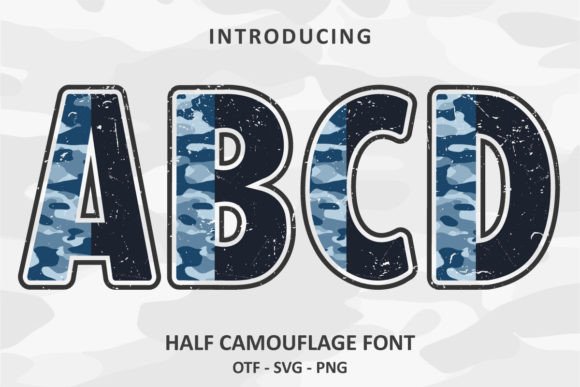 Half Camouflage Font for a Bold Brand Upgrade