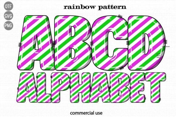 Rainbow Pattern Font: A Creative Spark for Handmade Projects