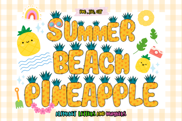 Summer Beach Pineapple Font for Handmade Creators